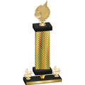 Premium Single Gold Carbon Fiber Fourth Place Volleyball Trophy