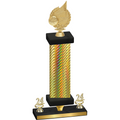 Premium Single Gold Carbon Fiber Year Volleyball Trophy