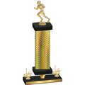 Premium Single Gold Carbon Fiber First Place Football Trophy