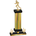 Premium Single Gold Carbon Fiber Fourth Place Football Trophy