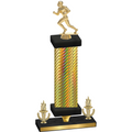 Premium Single Gold Carbon Fiber Victory Football Trophy