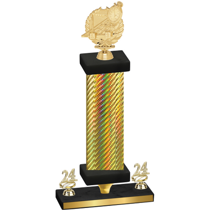 Premium Single Gold Carbon Fiber Year Swimming Trophy
