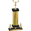 Premium Single Gold Carbon Fiber Victory Cheerleading Trophy