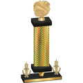 Premium Single Gold Carbon Fiber Victory Cheerleading Trophy