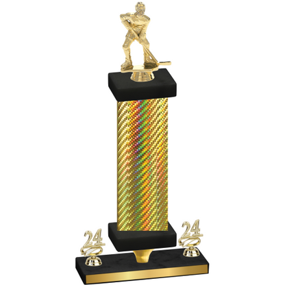 Premium Single Gold Carbon Fiber Year Hockey Trophy