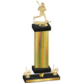 Premium Single Gold Carbon Fiber First Place Lacrosse Trophy