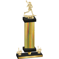 Premium Single Gold Carbon Fiber First Place Lacrosse Trophy