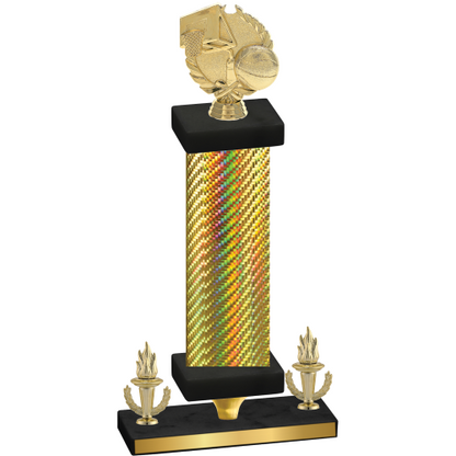 Premium Single Gold Carbon Fiber Victory Basketball Trophy