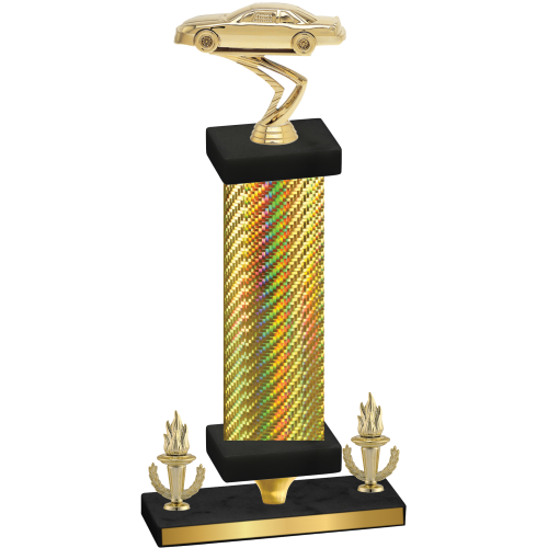 Premium Single Gold Carbon Fiber Victory Cars Trophy