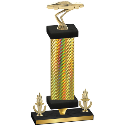 Premium Single Gold Carbon Fiber Victory Cars Trophy