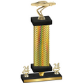 Premium Single Gold Carbon Fiber Year Cars Trophy