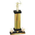 Premium Single Gold Carbon Fiber Third Place Archery Trophy
