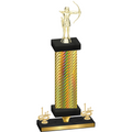 Premium Single Gold Carbon Fiber First Place Archery Trophy