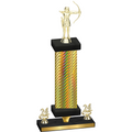Premium Single Gold Carbon Fiber Year Archery Trophy