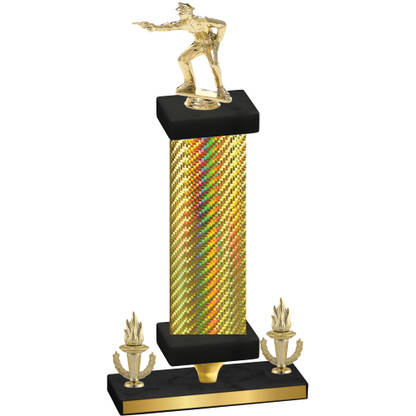 Premium Single Gold Carbon Fiber Victory Shooter Trophy