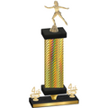 Premium Single Gold Carbon Fiber Fourth Place Skater Trophy