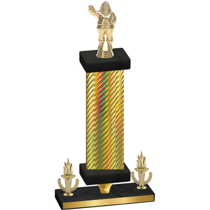 Premium Single Gold Carbon Fiber Victory Holiday Trophy