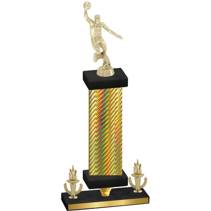 Premium Single Gold Carbon Fiber Victory Basketball Trophy