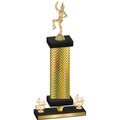 Premium Single Gold Carbon Fiber Fourth Place Majorette Trophy
