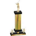 Premium Single Gold Carbon Fiber Year Golf Trophy