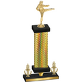 Premium Single Gold Carbon Fiber Victory Karate Trophy