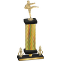 Premium Single Gold Carbon Fiber Victory Karate Trophy