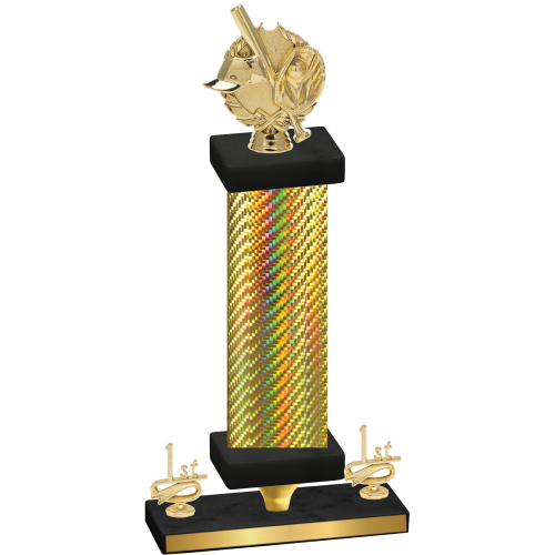 Premium Single Gold Carbon Fiber First Place Baseball Trophy