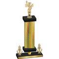 Premium Single Gold Carbon Fiber Victory Academics Trophy