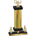 Premium Single Gold Carbon Fiber Victory Academics Trophy