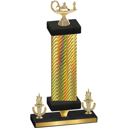 Premium Single Gold Carbon Fiber Victory Academics Trophy