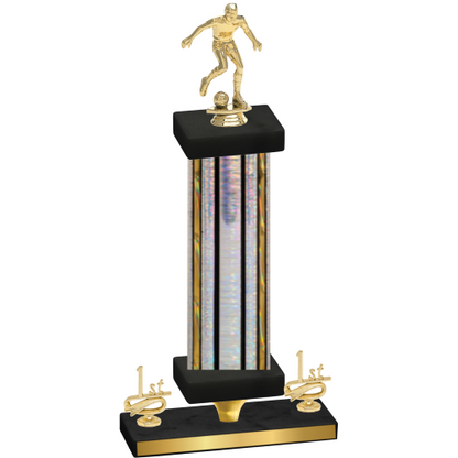 Premium Single Silver Glacier First Place Soccer Trophy