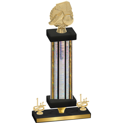 Premium Single Silver Glacier First Place Soccer Trophy