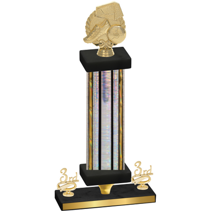 Premium Single Silver Glacier Third Place Soccer Trophy