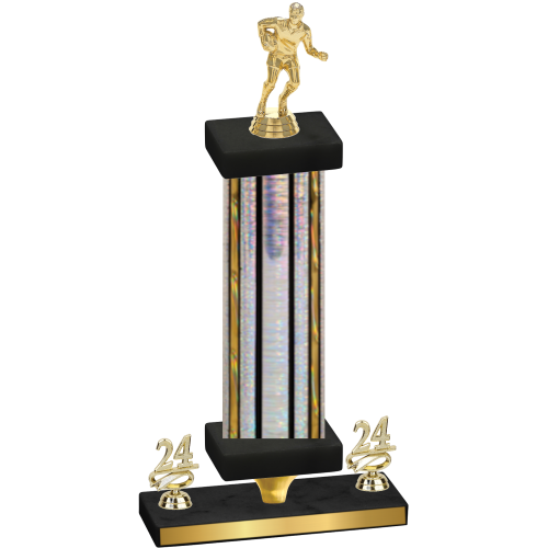 Premium Single Silver Glacier Year Rugby Trophy