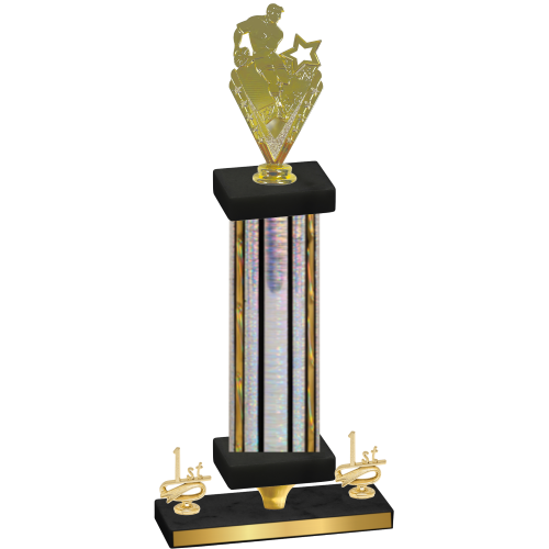 Premium Single Silver Glacier First Place Rugby Trophy