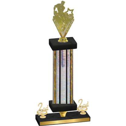 Premium Single Silver Glacier Second Place Rugby Trophy