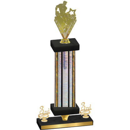 Premium Single Silver Glacier Third Place Rugby Trophy