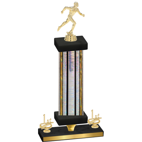 Premium Single Silver Glacier First Place Running Trophy