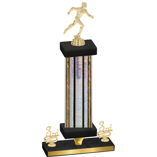 Premium Single Silver Glacier Third Place Running Trophy