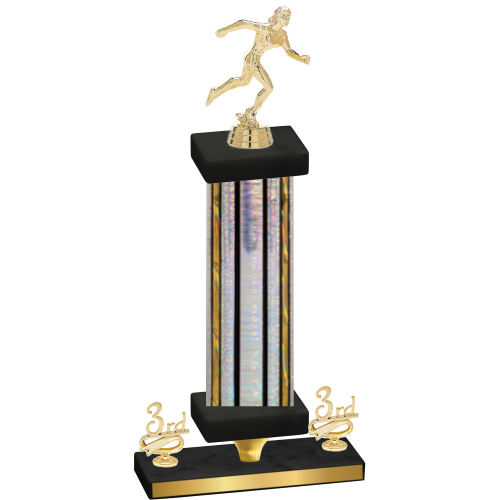 Premium Single Silver Glacier Third Place Running Trophy