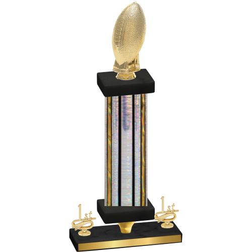 Premium Single Silver Glacier First Place Football Trophy