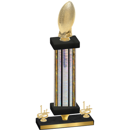 Premium Single Silver Glacier First Place Football Trophy