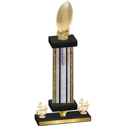 Premium Single Silver Glacier Fourth Place Football Trophy