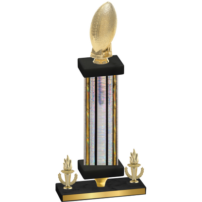 Premium Single Silver Glacier Victory Football Trophy