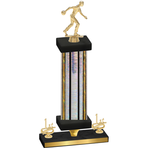 Premium Single Silver Glacier First Place Bowling Trophy