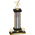 Premium Single Silver Glacier Fourth Place Bowling Trophy