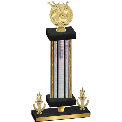 Premium Single Silver Glacier Victory Bowling Trophy