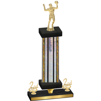 Premium Single Silver Glacier Second Place Volleyball Trophy