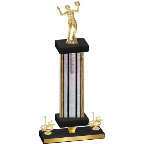 Premium Single Silver Glacier First Place Volleyball Trophy