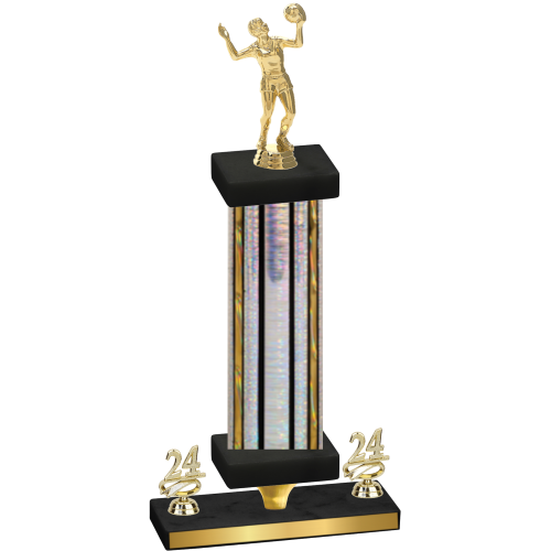 Premium Single Silver Glacier Year Volleyball Trophy